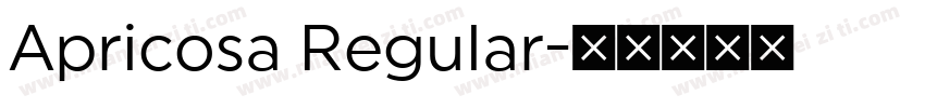 Apricosa Regular字体转换